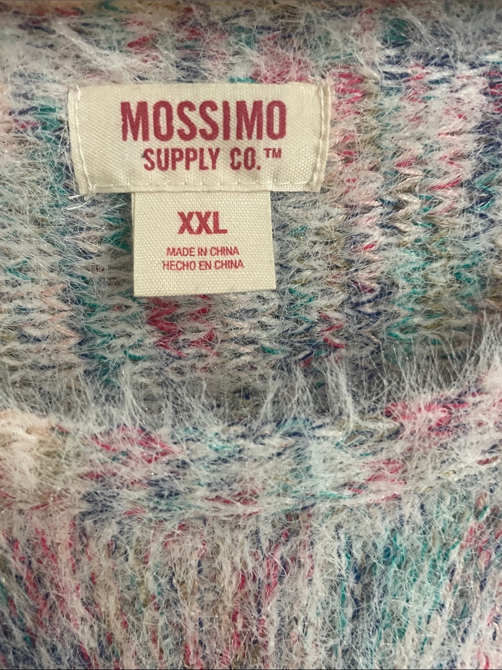 โจ Mossimo XXL Pastel Fuzzy Dolman Sleeve Sweater - Picture 2 of 8